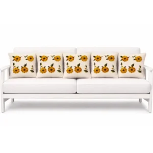 Golden Sunflower Charm Cushion Cover
