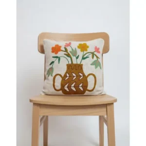 Rustic Vase Bloom Cushion Cover