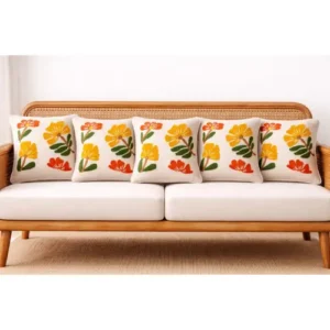 Sun Bloom Floral Cushion Cover Set