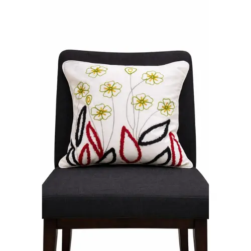 Blossom Embroidered Cushion Cover