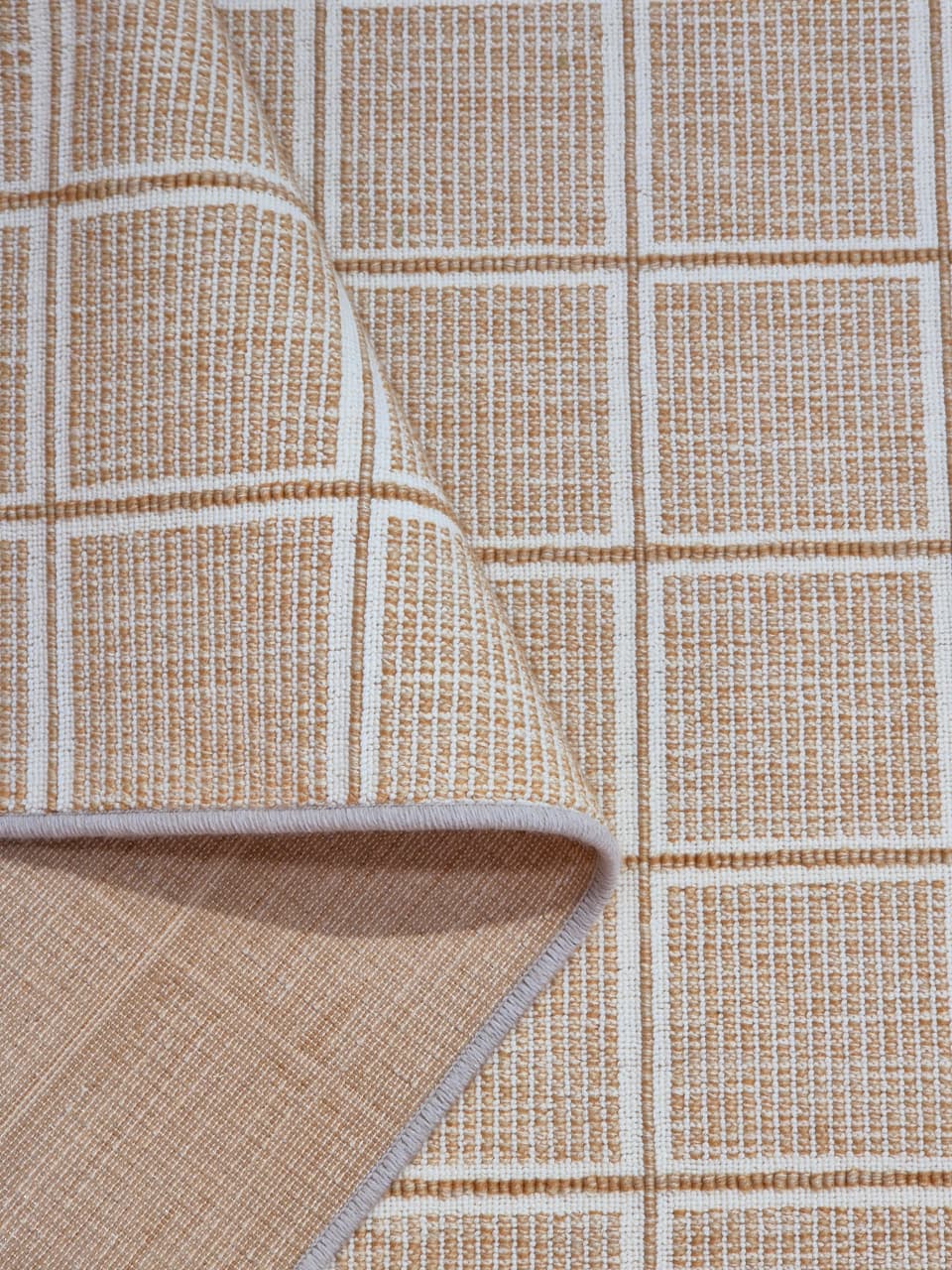Classic Grid Weave Natural Tone Carpet - Image 3