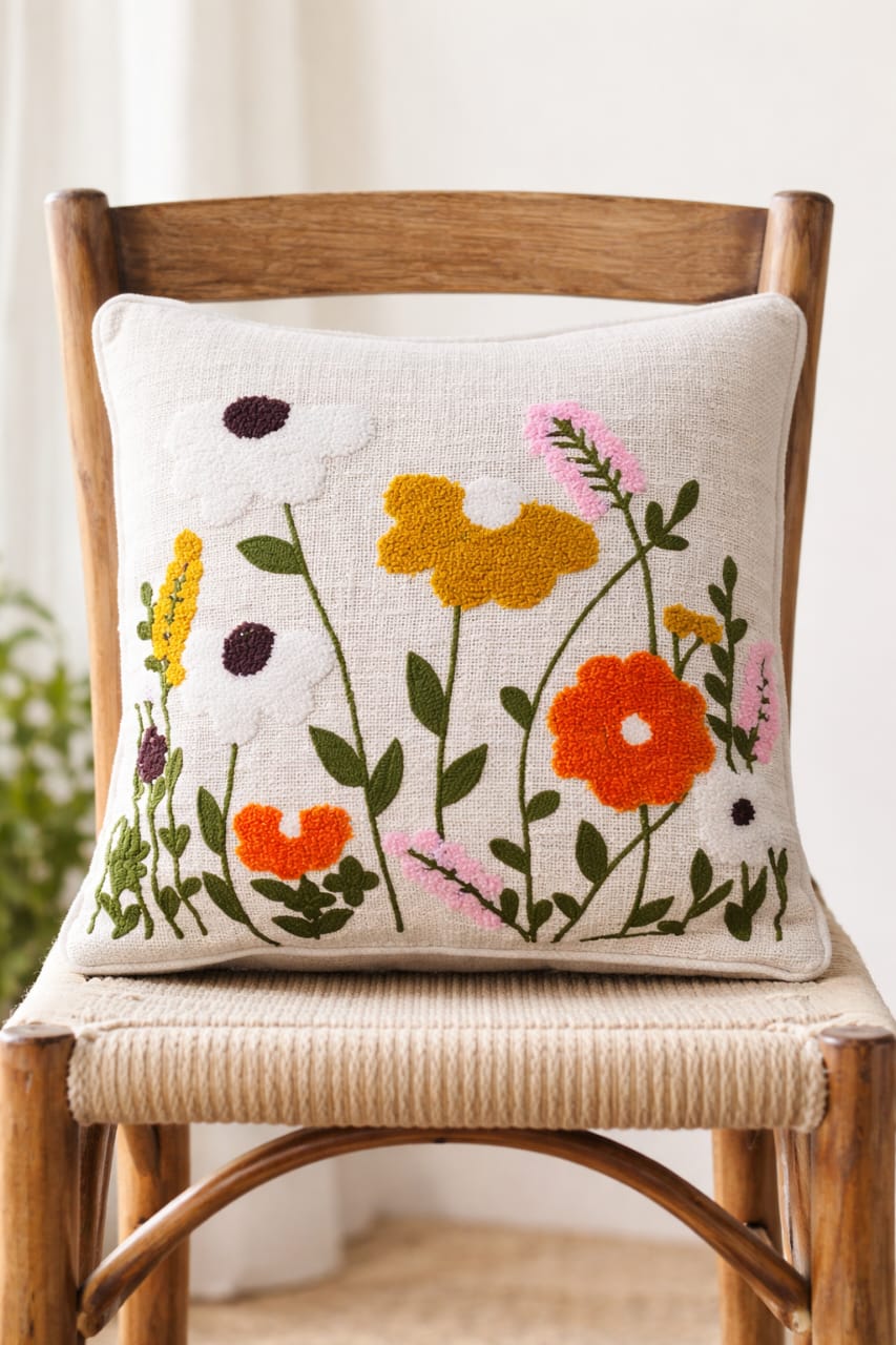 Wild Meadow Floral Cushion Cover - Image 2