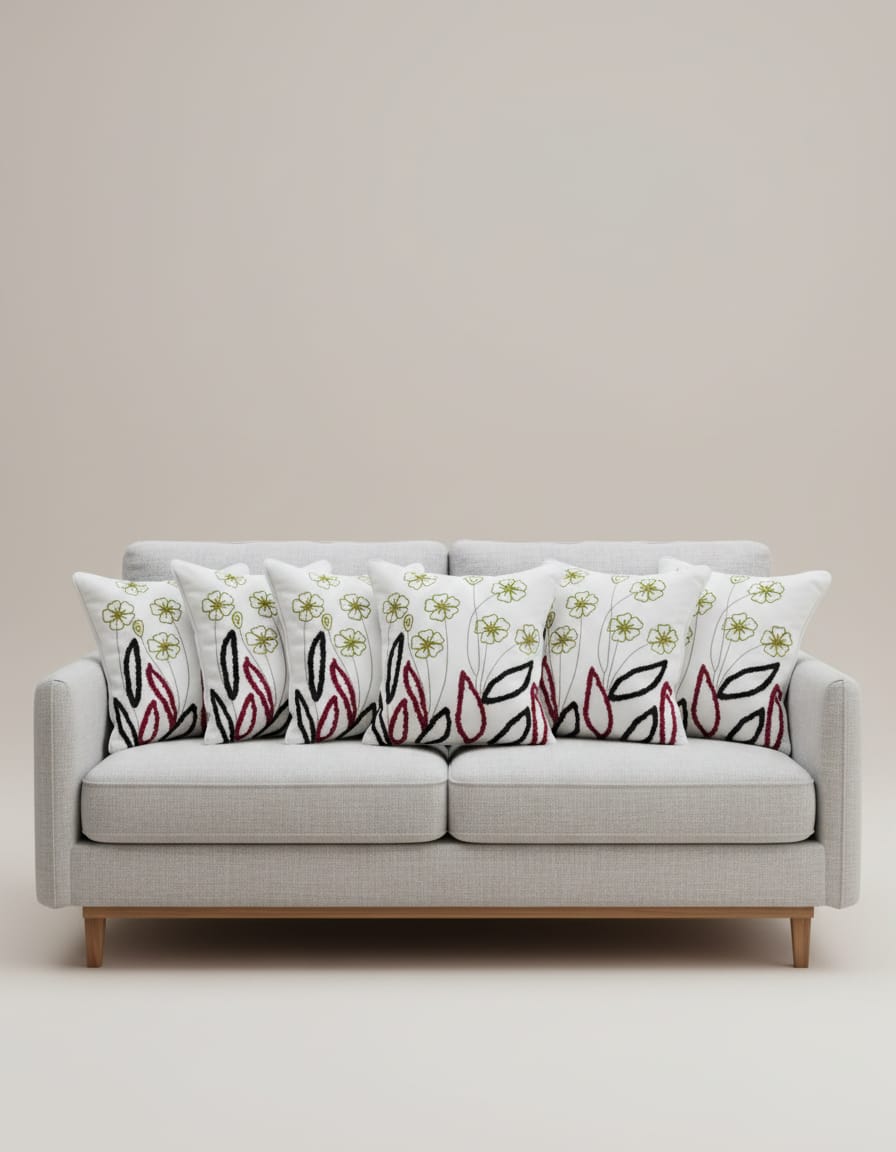 Blossom Embroidered Cushion Cover - Image 2