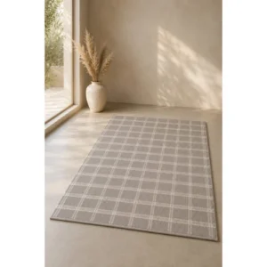 Ivory Grid Carpet
