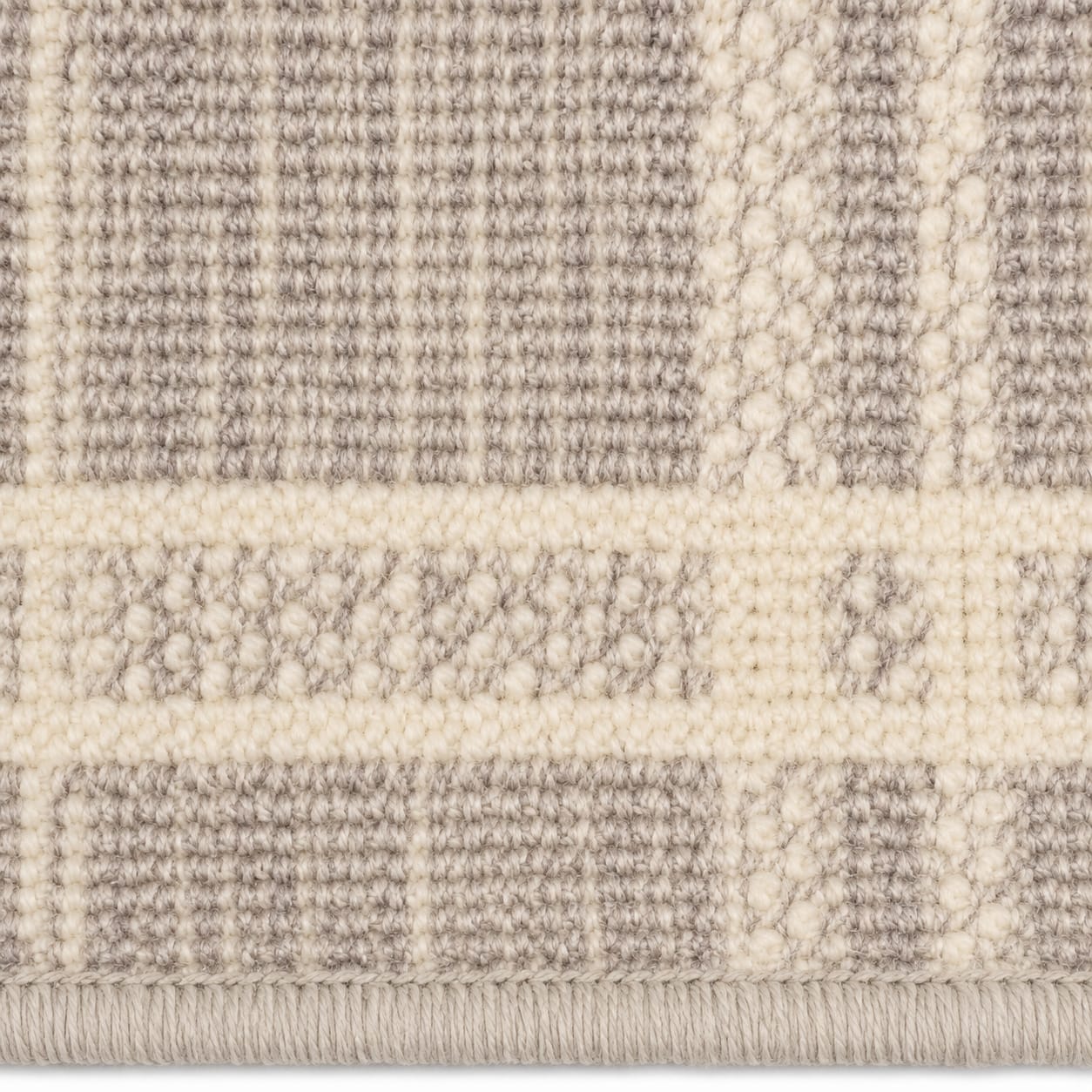 Ivory Grid Carpet - Image 3